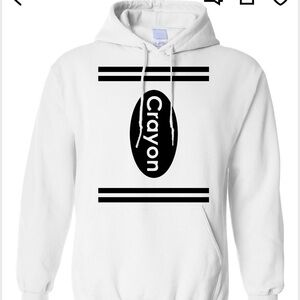 Adult Crayon White Hoodie